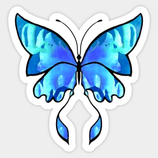 Blue Butterfly Sticker